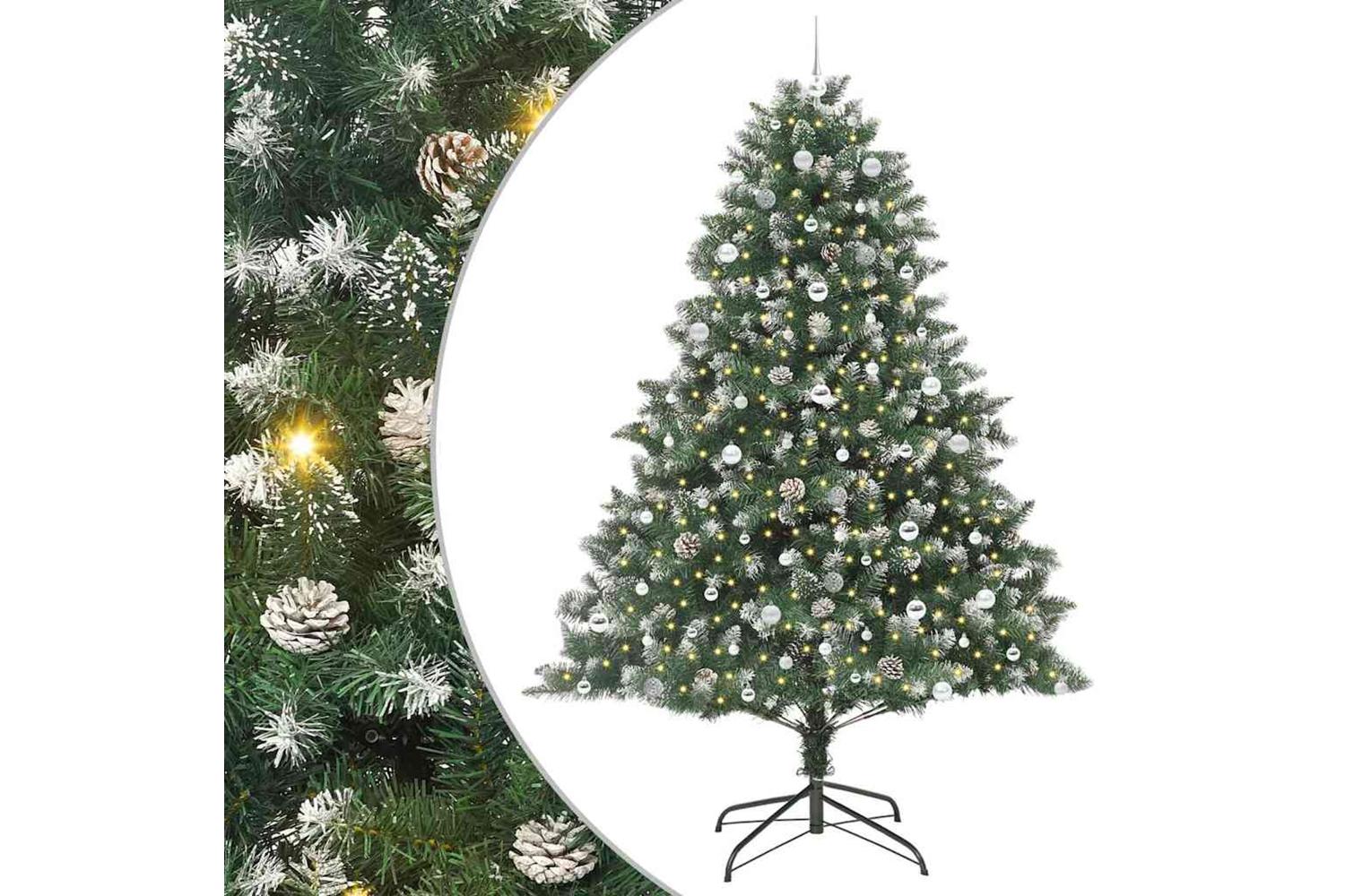 Vidaxl Artificial Christmas Tree With Stand Green 160 X 160 X 240 Cm