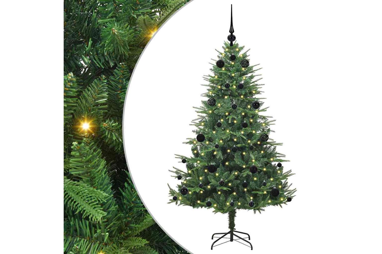 Vidaxl Artificial Pre-lit Christmas Tree With Ball Set Green 150 Cm