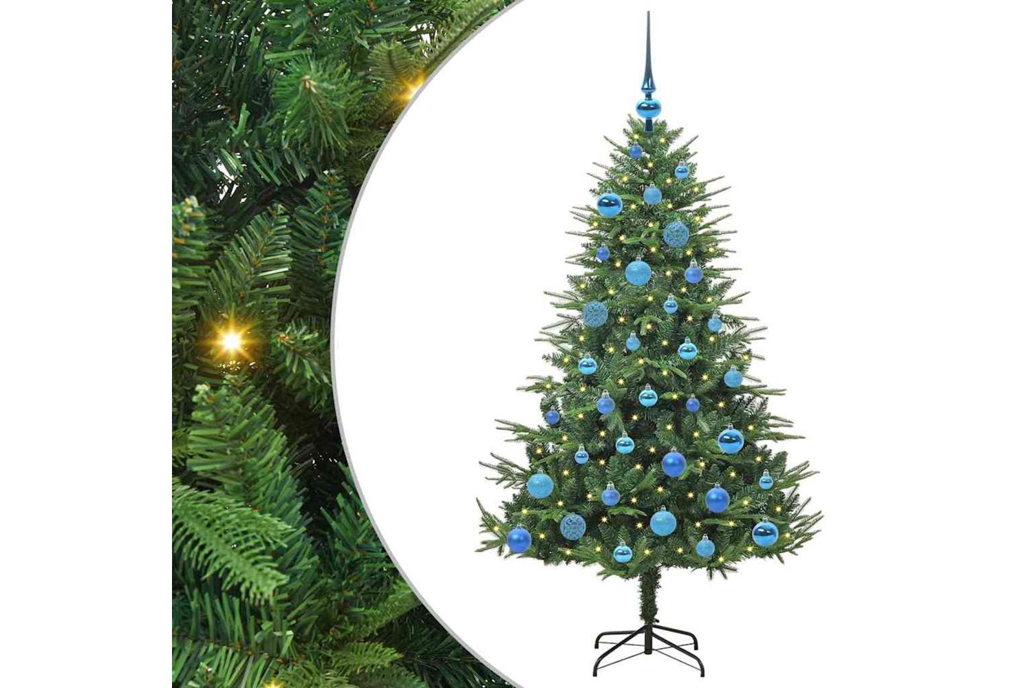 Vidaxl Artificial Pre-lit Christmas Tree With Ball Set Green 150 Cm
