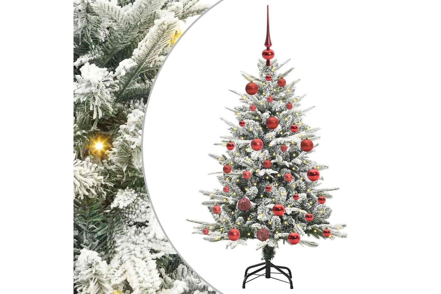 Vidaxl Artificial Pre-lit Christmas Tree With Ball Set Green 120 Cm