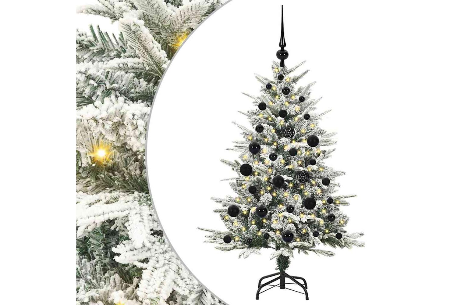 Vidaxl Artificial Pre-lit Christmas Tree With Ball Set Green 120 Cm