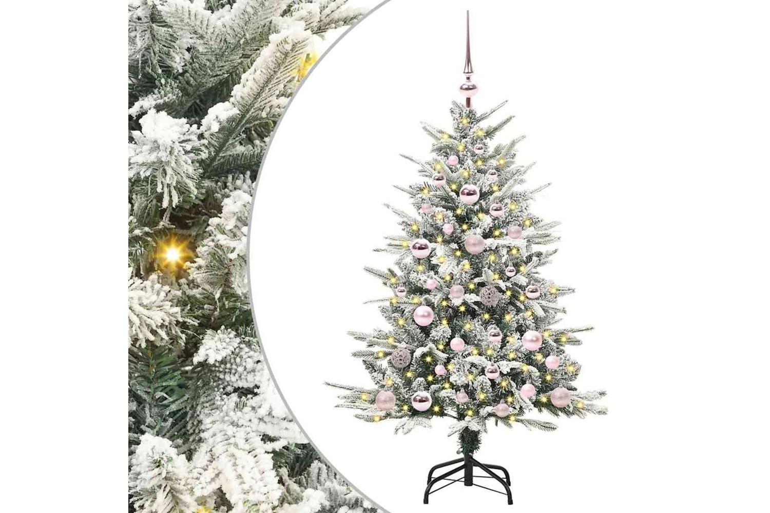 Vidaxl Artificial Pre-lit Christmas Tree With Ball Set Green 120 Cm