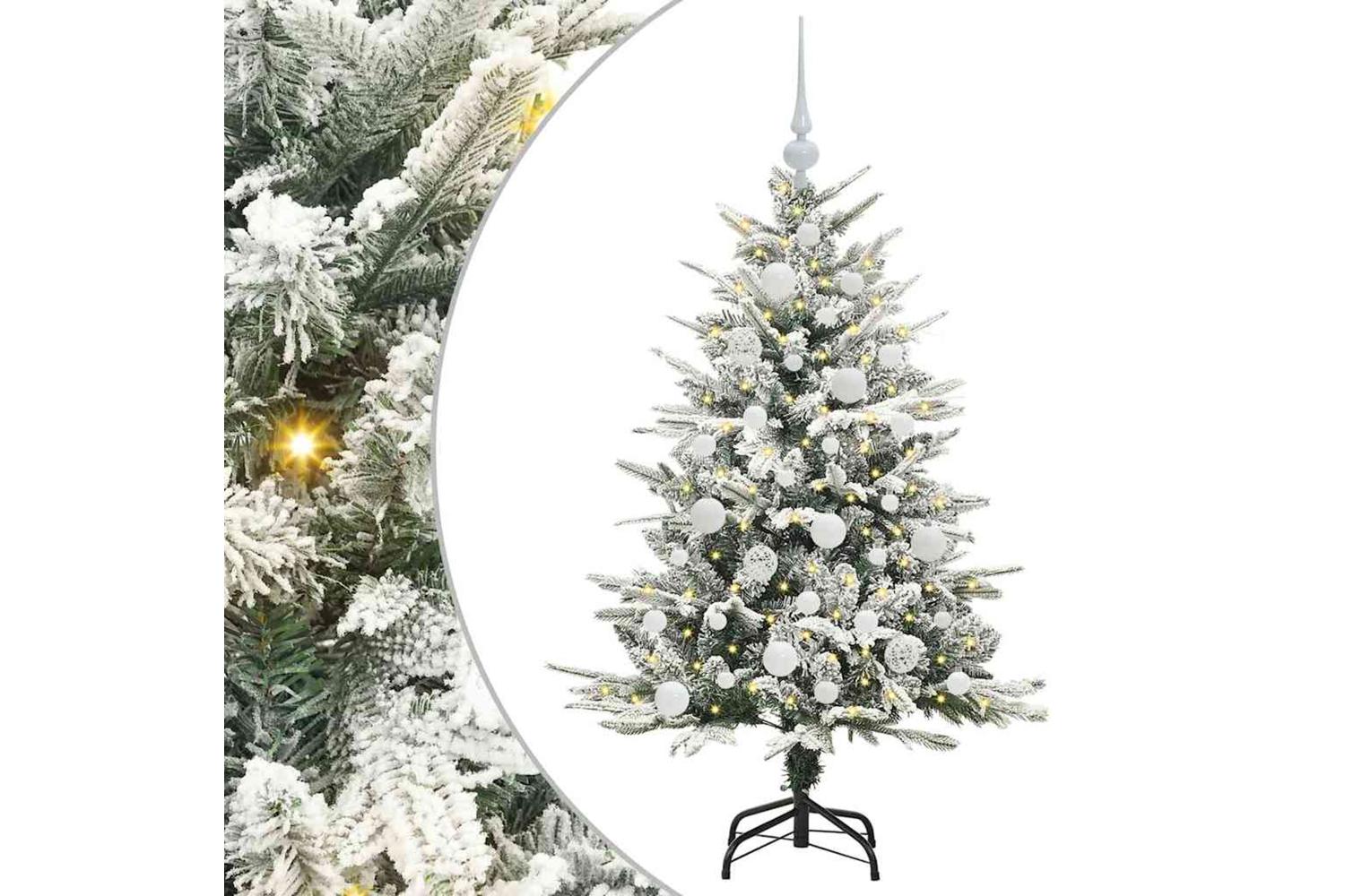 Vidaxl Artificial Pre-lit Christmas Tree With Ball Set Green 120 Cm