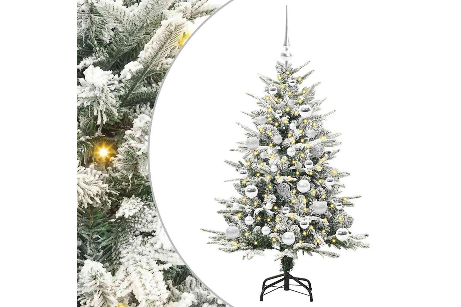 Vidaxl Artificial Pre-lit Christmas Tree With Ball Set Green 120 Cm