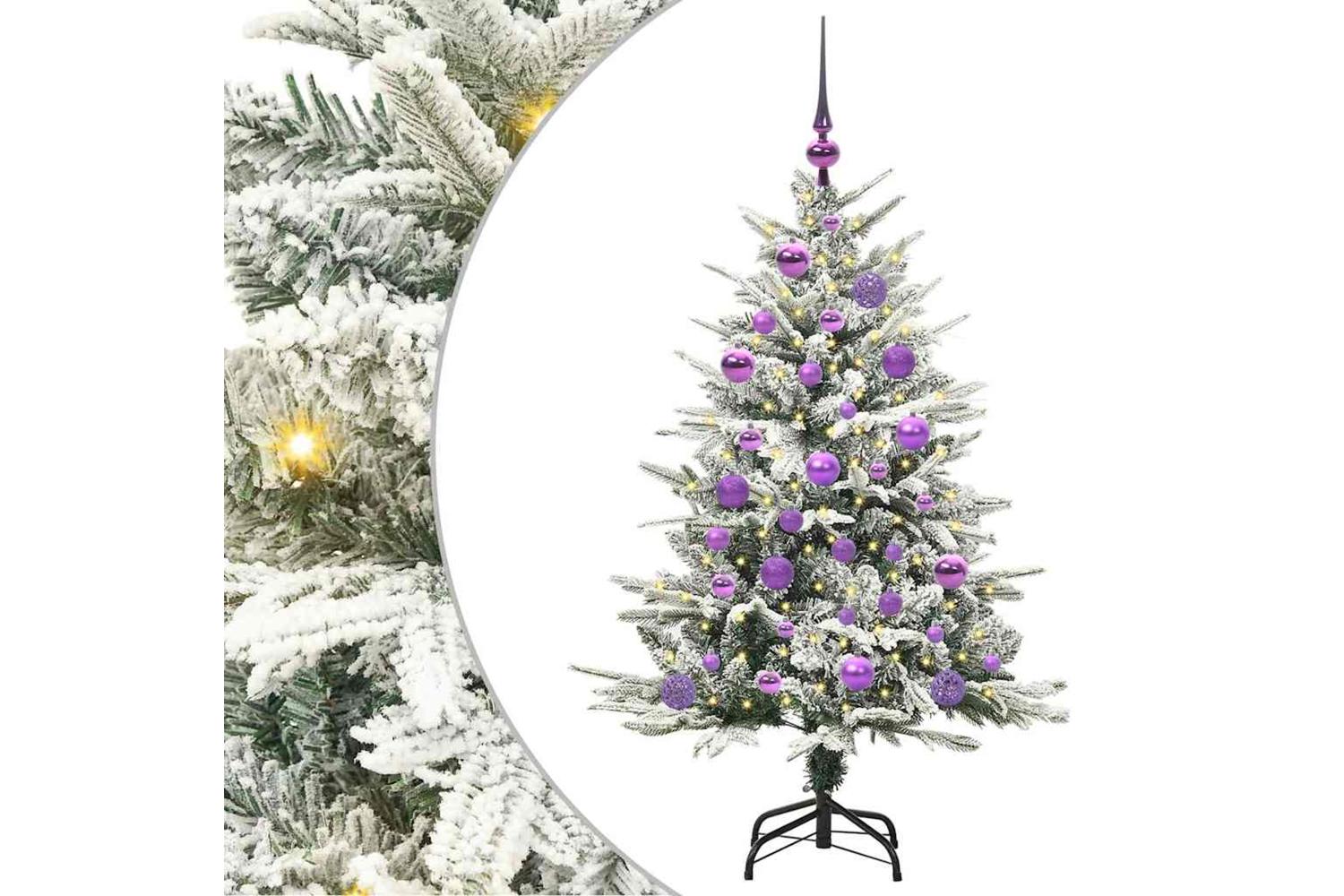 Vidaxl Artificial Pre-lit Christmas Tree With Ball Set Green 120 Cm