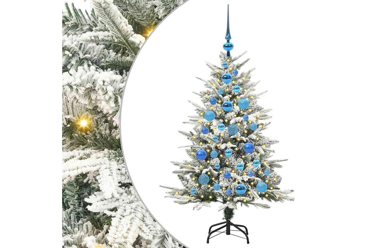 Vidaxl Artificial Pre-lit Christmas Tree With Ball Set Green 120 Cm
