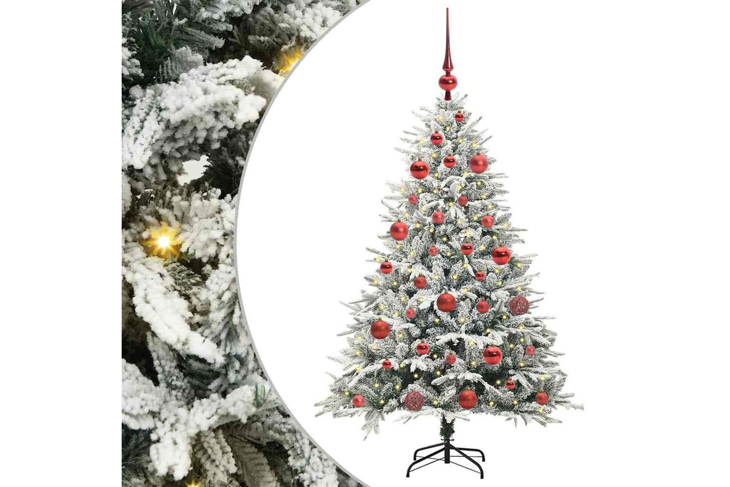 Vidaxl Artificial Pre-lit Christmas Tree With Ball Set Green 150 Cm