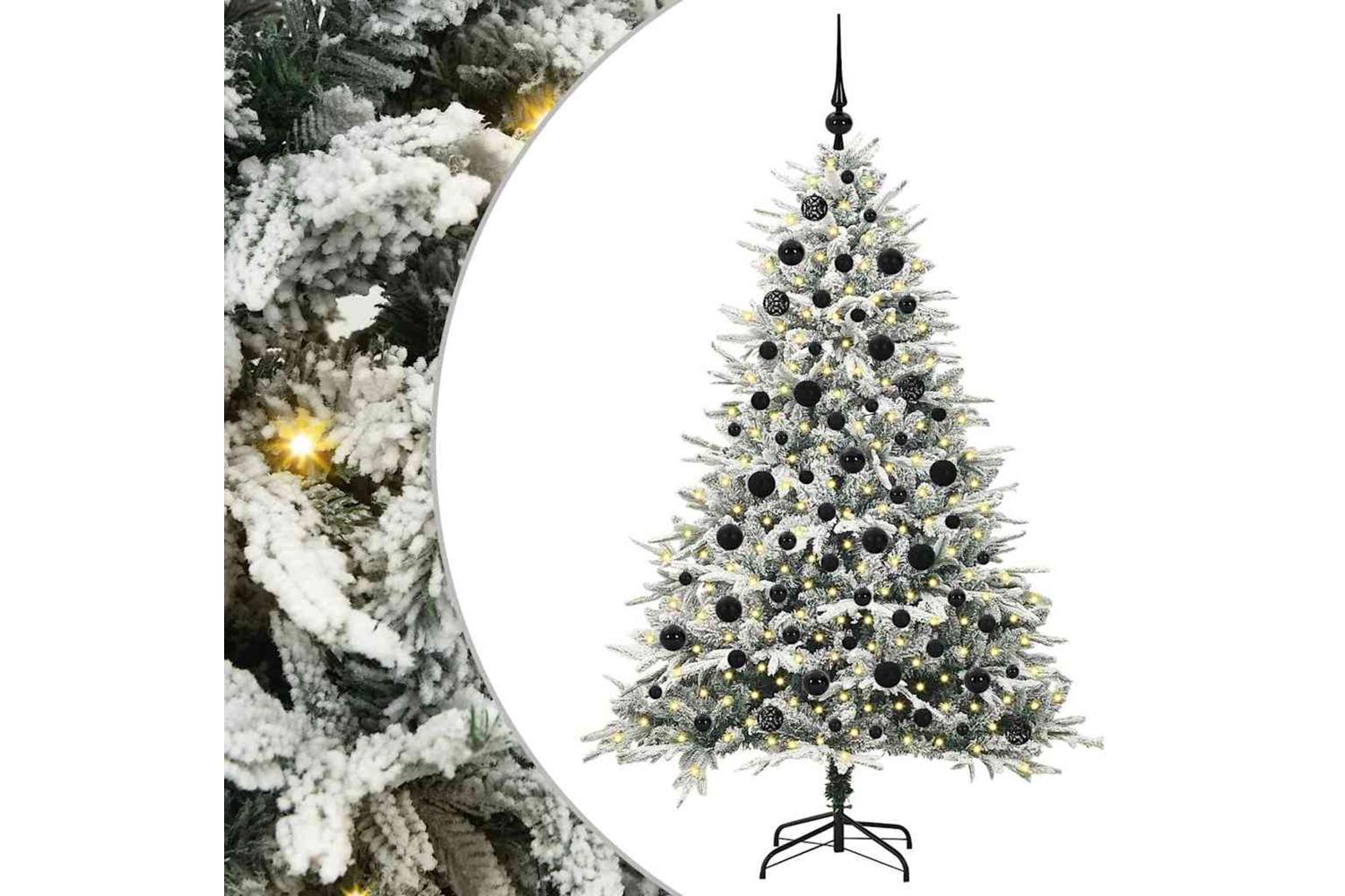 Vidaxl Artificial Pre-lit Christmas Tree With Ball Set Green 180 Cm