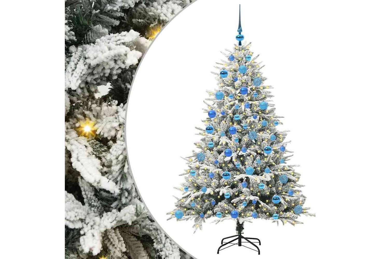Vidaxl Artificial Pre-lit Christmas Tree With Ball Set Green 180 Cm