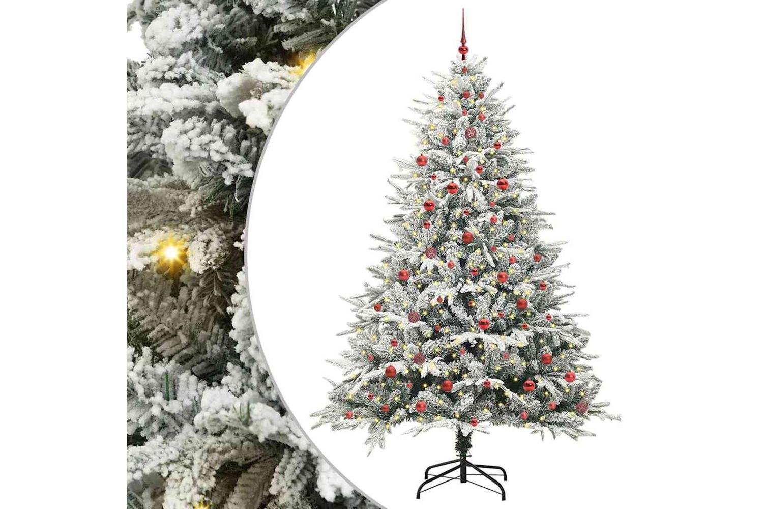 Vidaxl Artificial Pre-lit Christmas Tree With Ball Set Green 240 Cm
