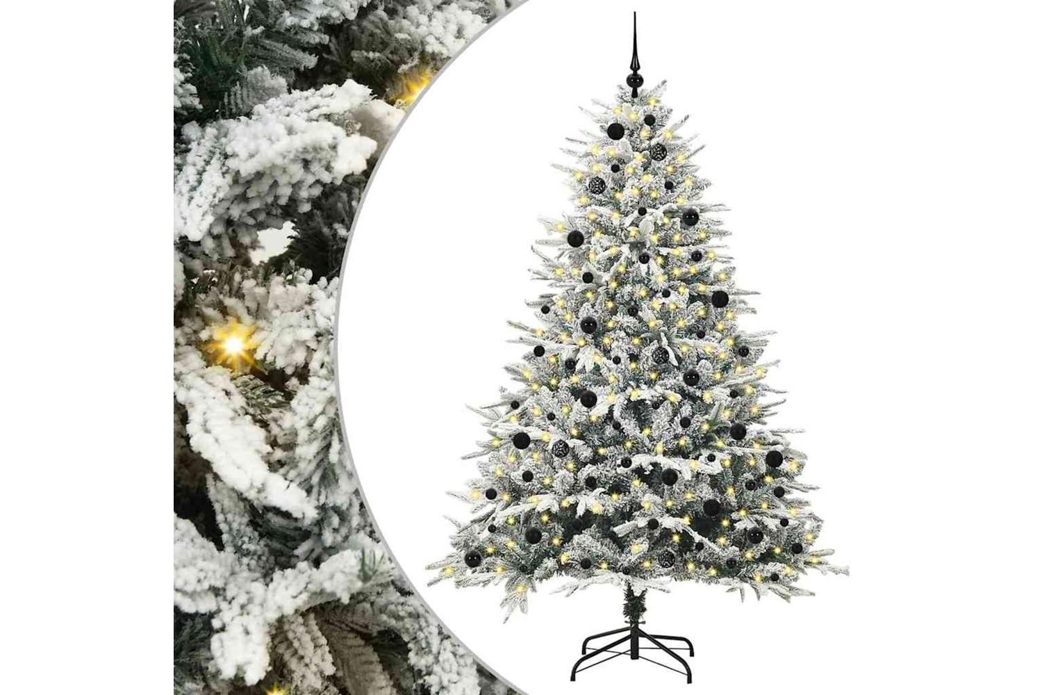 Vidaxl Artificial Pre-lit Christmas Tree With Ball Set Green 240 Cm