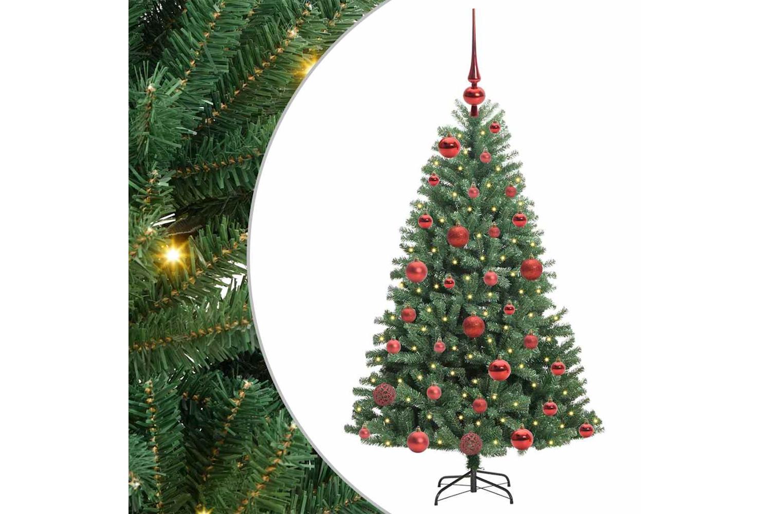 Vidaxl Artificial Hinged Christmas Tree Green 120 Cm Pvc And Metal