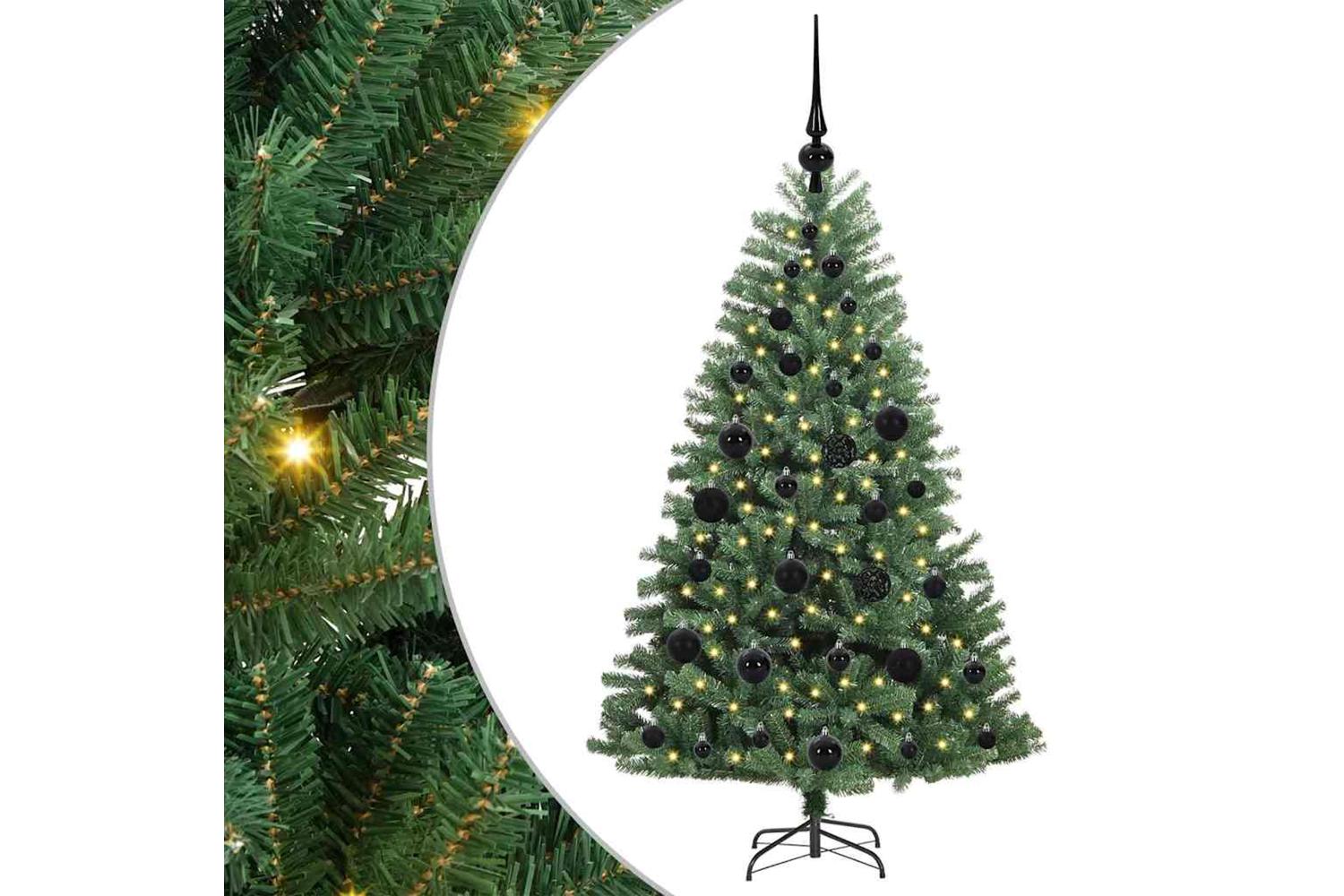 Vidaxl Artificial Hinged Christmas Tree Green 120 Cm Pvc And Metal