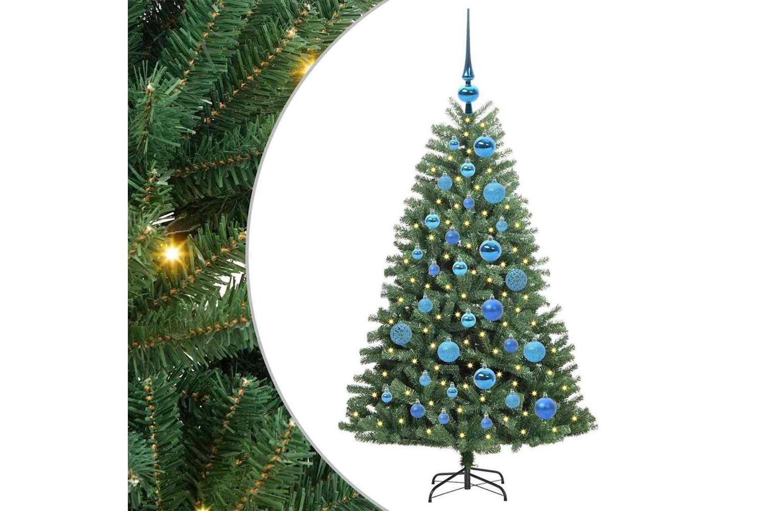 Vidaxl Artificial Hinged Christmas Tree Green 120 Cm Pvc And Metal