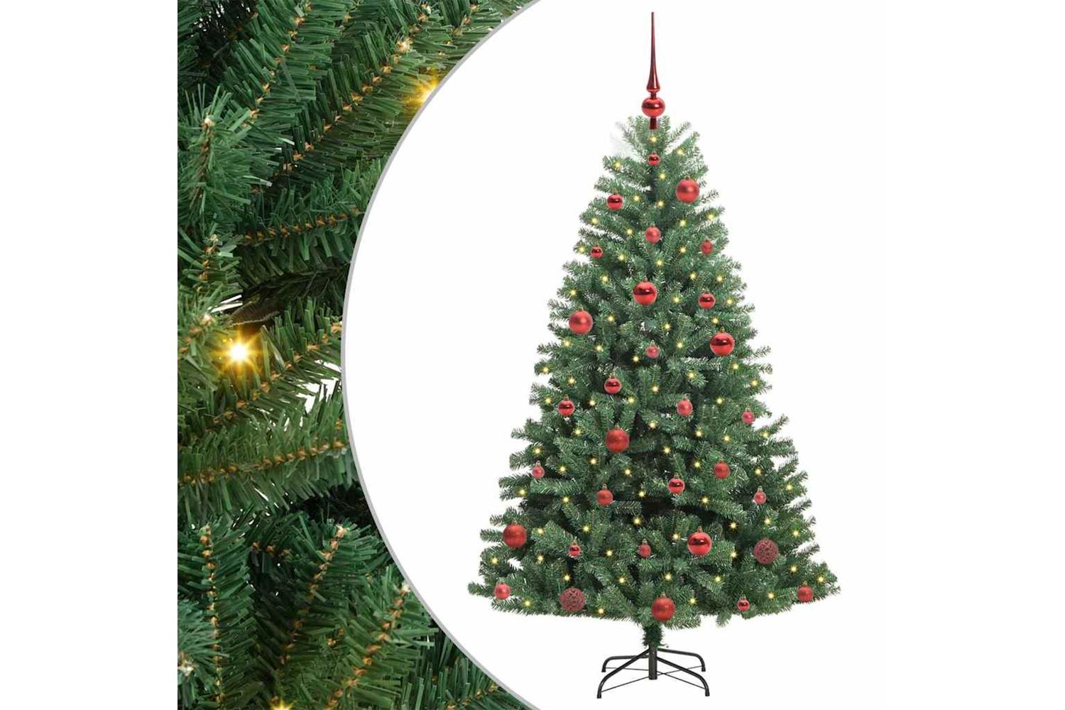 Vidaxl Artificial Hinged Christmas Tree Green 150 Cm Pvc And Metal