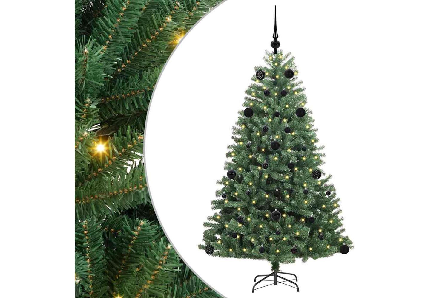 Vidaxl Artificial Hinged Christmas Tree Green 150 Cm Pvc And Metal