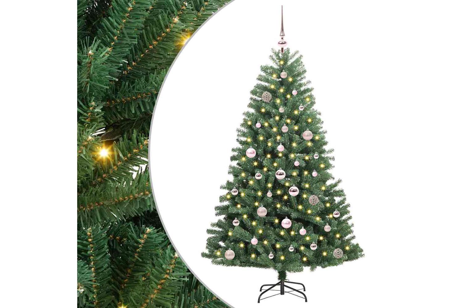 Vidaxl Artificial Hinged Christmas Tree Green 150 Cm Pvc And Metal