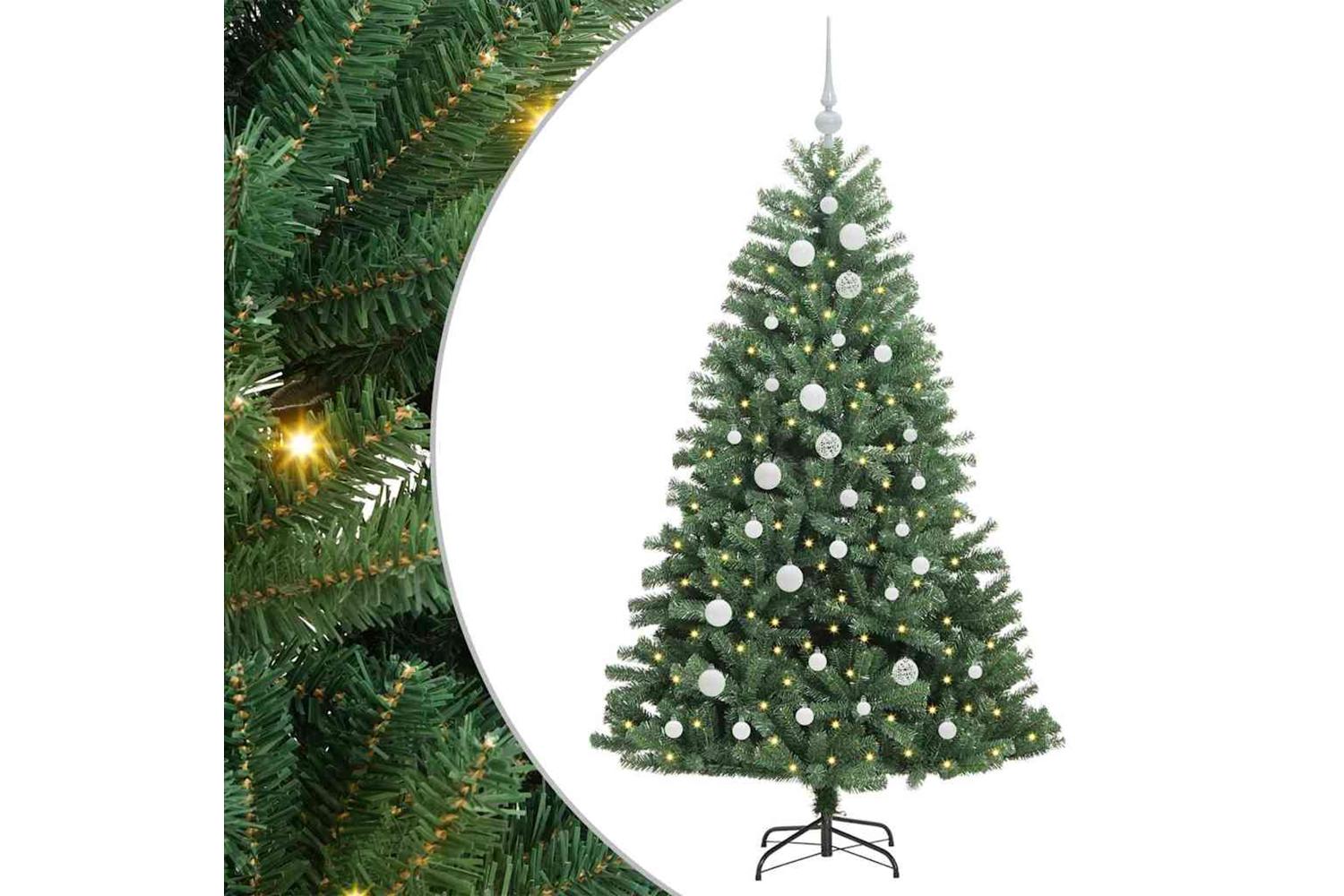 Vidaxl Artificial Hinged Christmas Tree Green 150 Cm Pvc And Metal