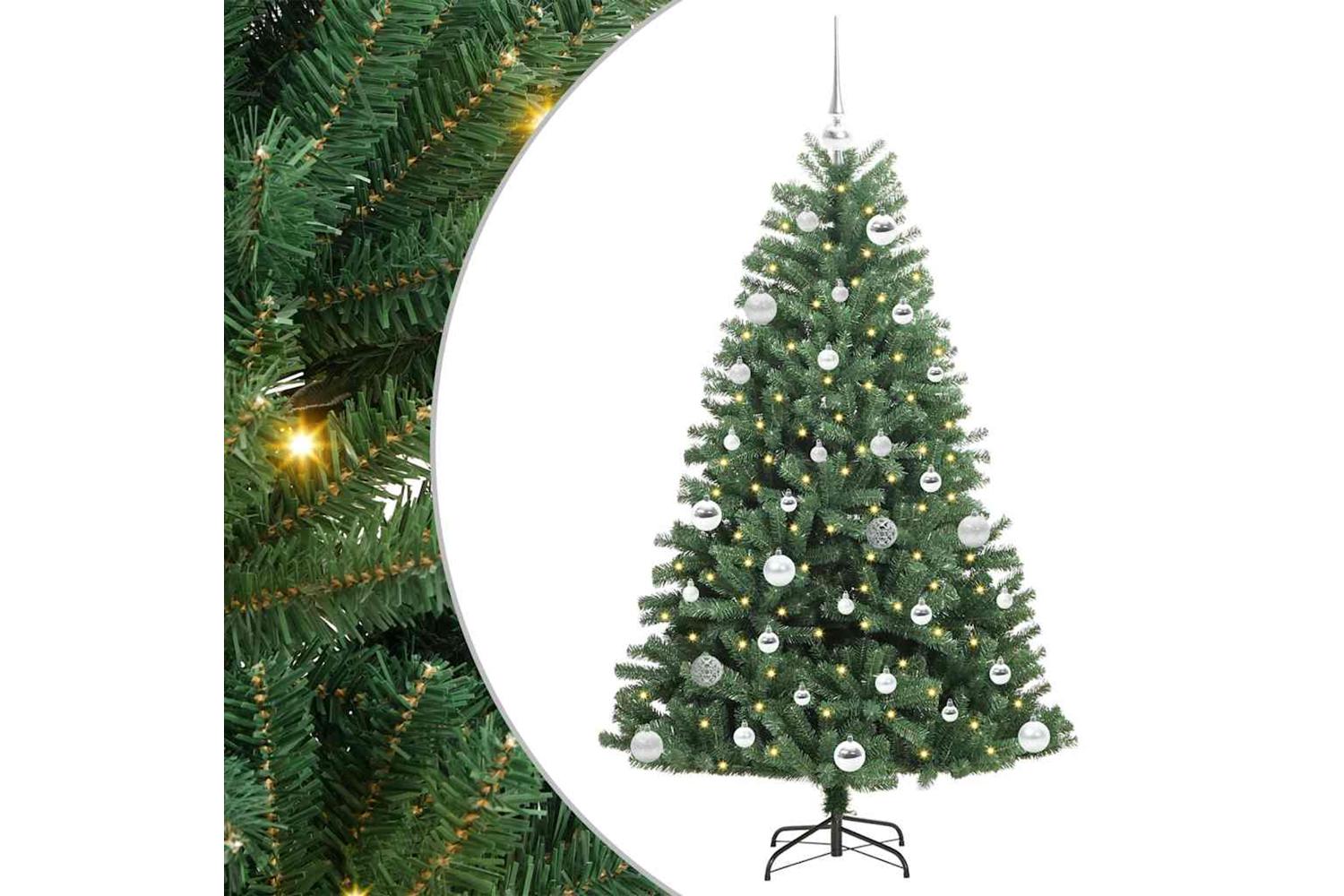 Vidaxl Artificial Hinged Christmas Tree Green 150 Cm Pvc And Metal
