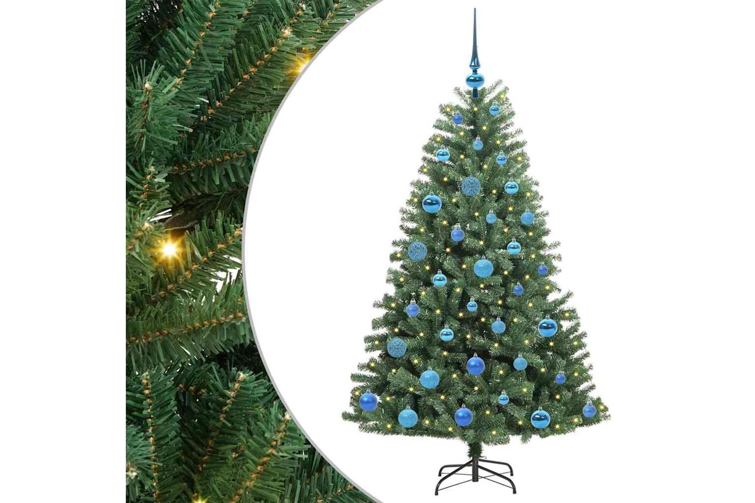 Vidaxl Artificial Hinged Christmas Tree Green 150 Cm Pvc And Metal