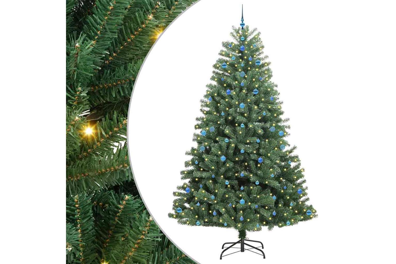 Vidaxl Artificial Hinged Christmas Tree Green 270 Cm Pvc And Metal