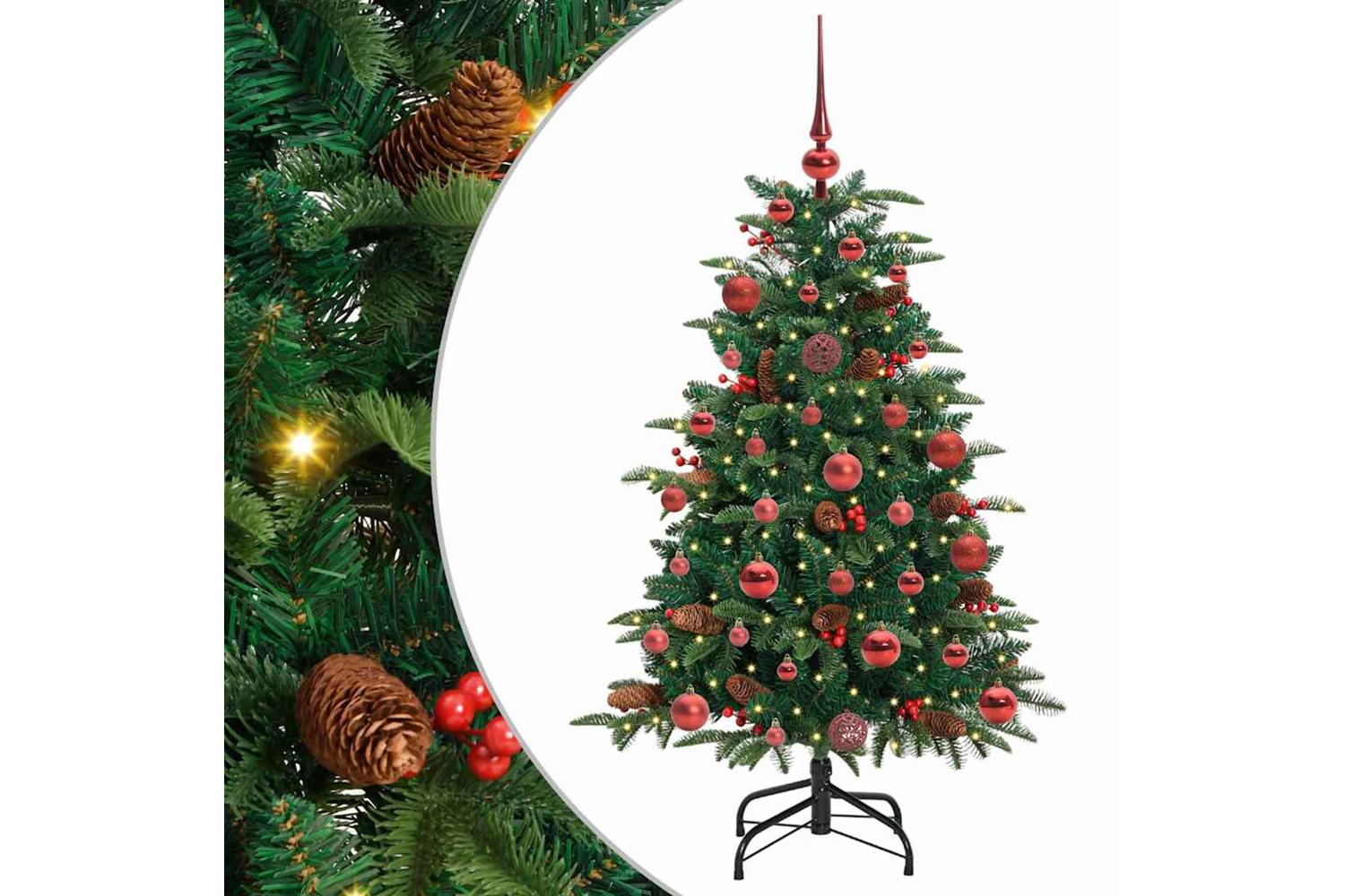 Vidaxl Artificial Christmas Tree With 150 Leds With Stand Green 120 Cm
