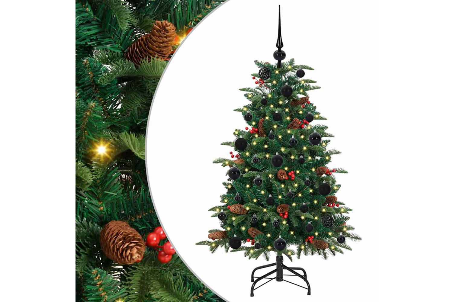 Vidaxl Artificial Christmas Tree With 150 Leds With Stand Green 120 Cm