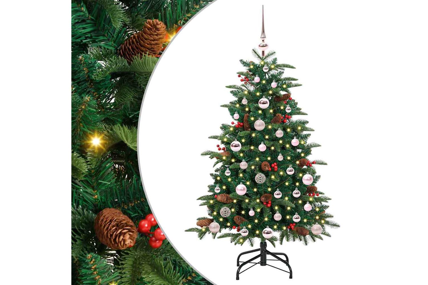 Vidaxl Artificial Christmas Tree With 150 Leds With Stand Green 120 Cm