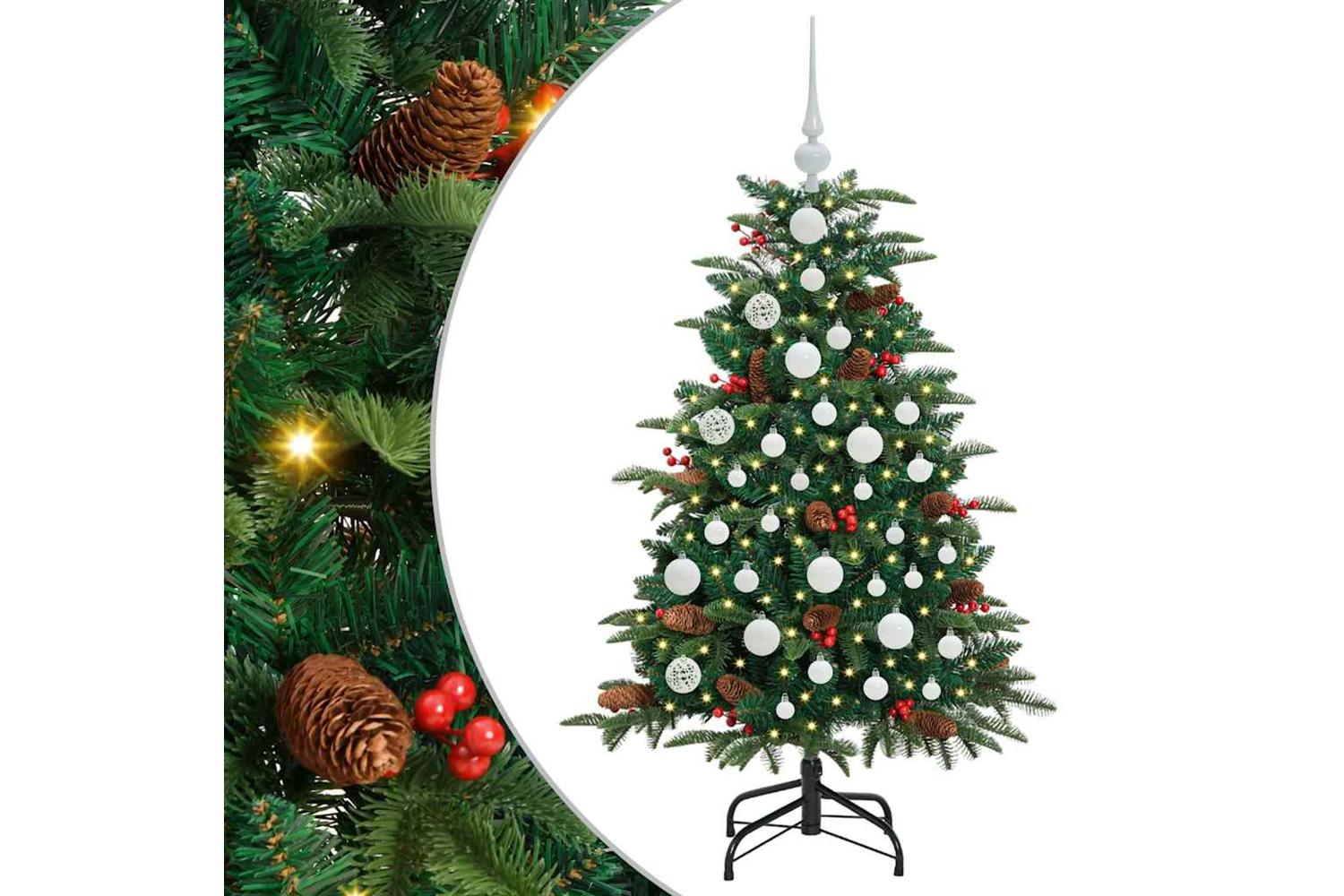 Vidaxl Artificial Christmas Tree With 150 Leds With Stand Green 120 Cm