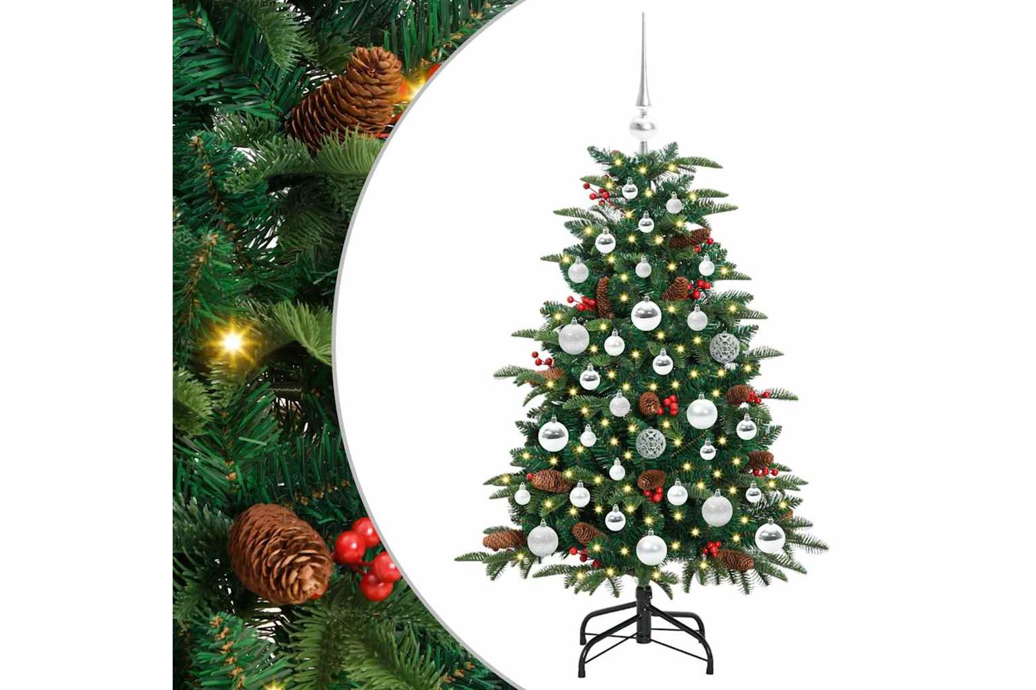 Vidaxl Artificial Christmas Tree With 150 Leds With Stand Green 120 Cm