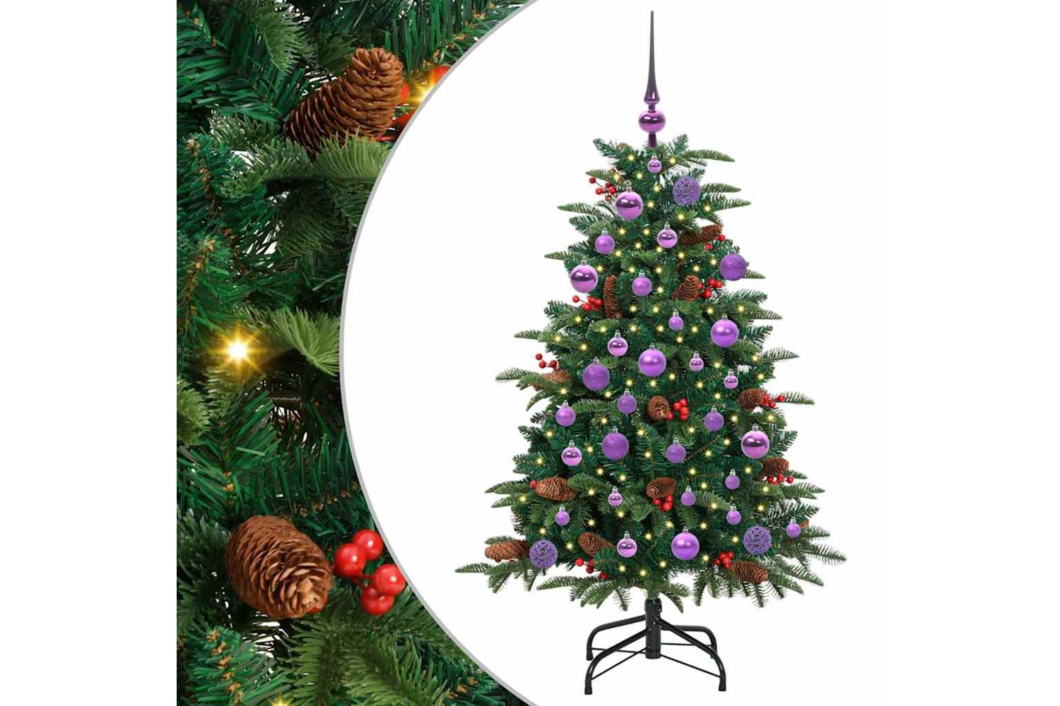 Vidaxl Artificial Christmas Tree With 150 Leds With Stand Green 120 Cm
