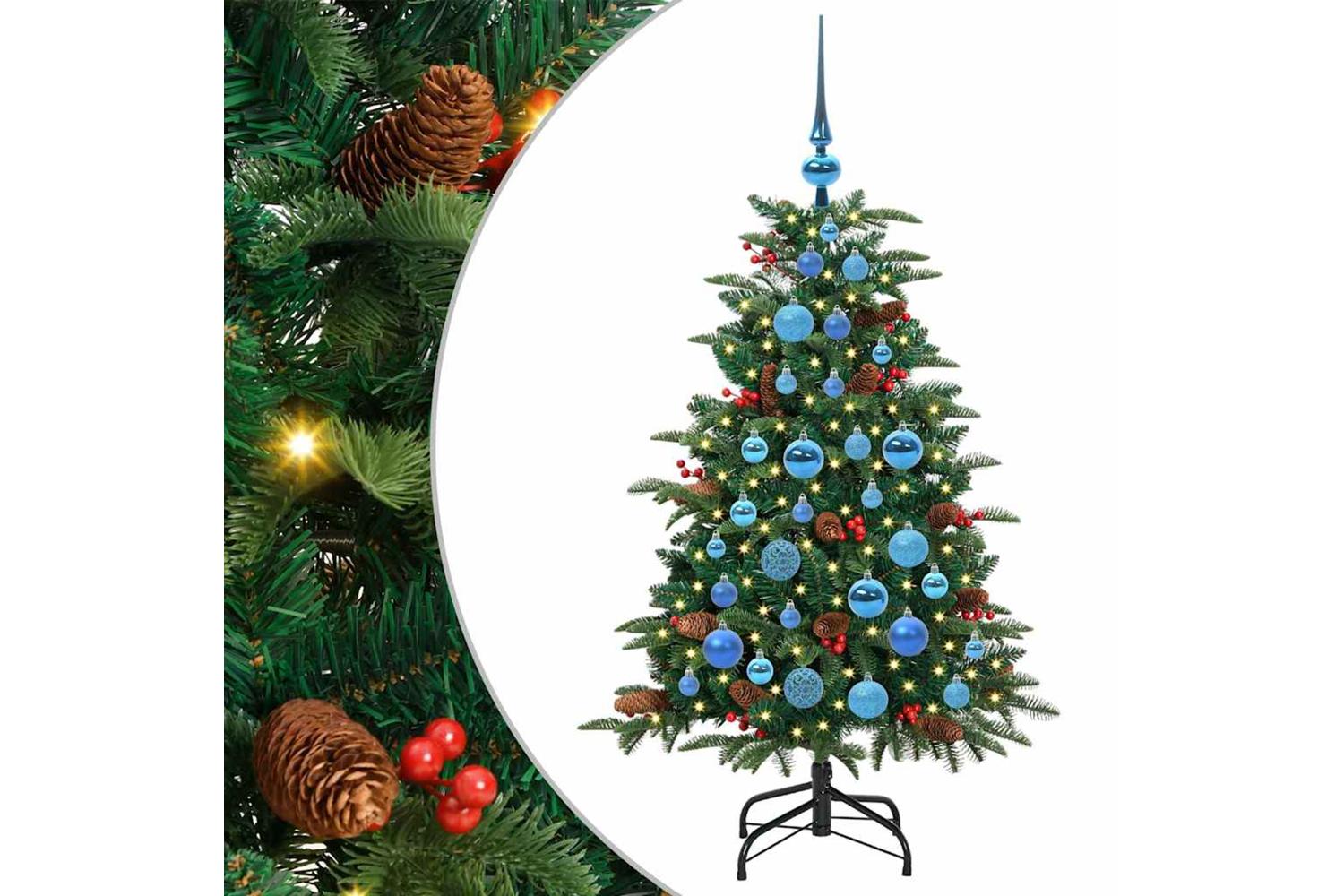 Vidaxl Artificial Christmas Tree With 150 Leds With Stand Green 120 Cm