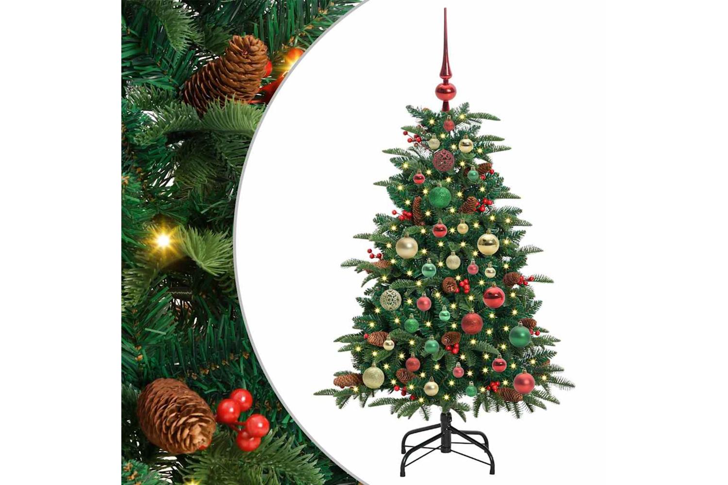 Vidaxl Artificial Christmas Tree With 150 Leds With Stand Green 120 Cm