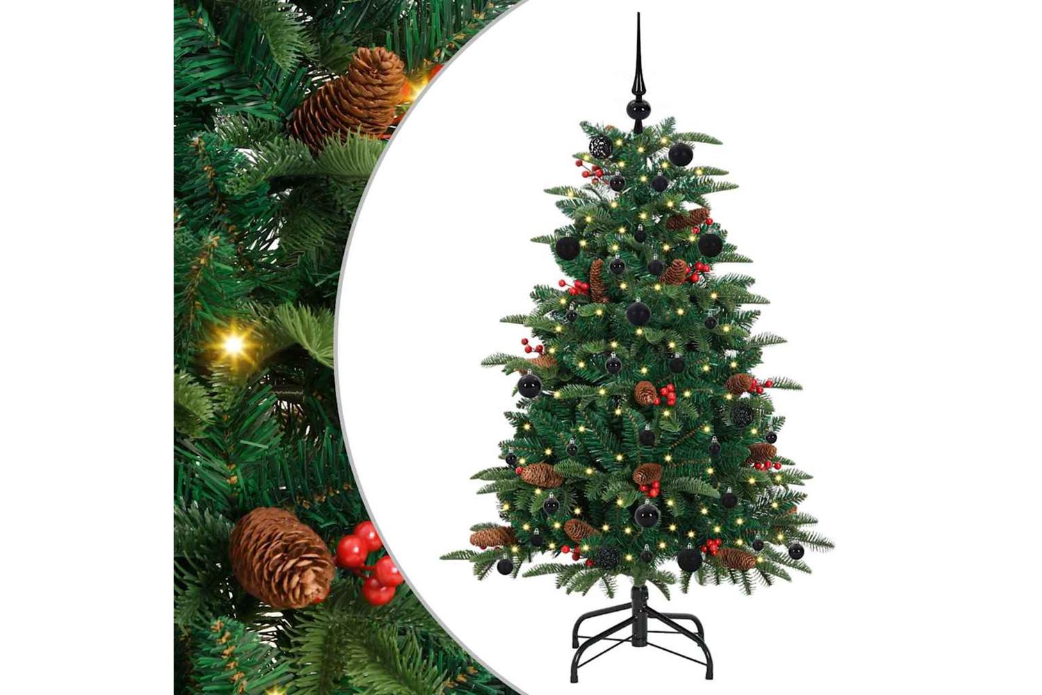 Vidaxl Artificial Christmas Tree With 150 Leds With Stand Green 150 Cm