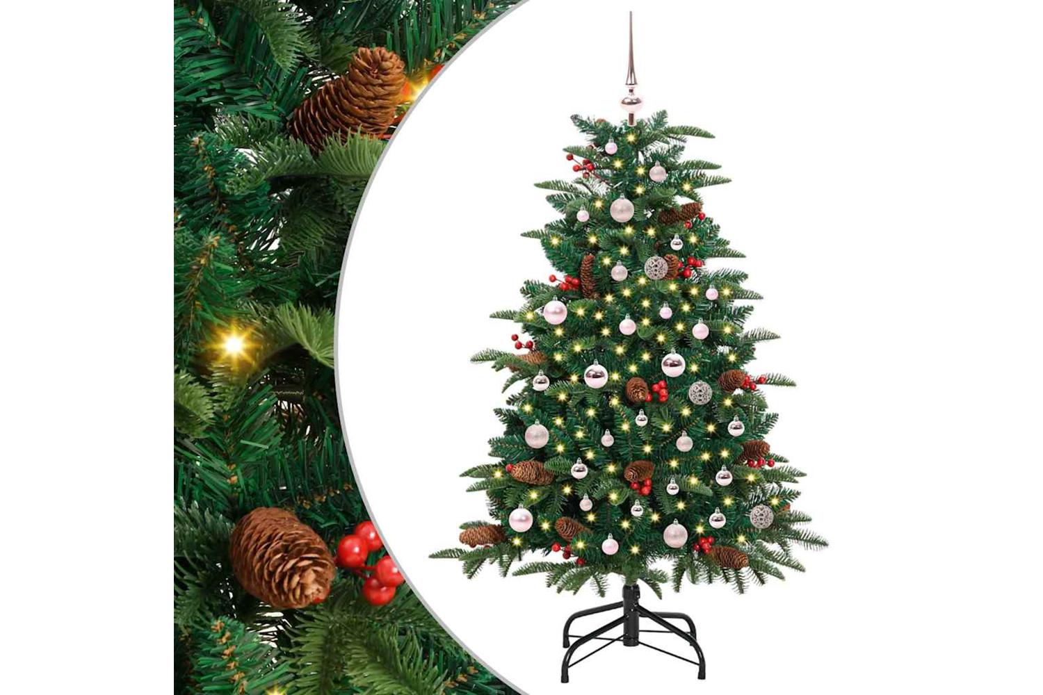 Vidaxl Artificial Christmas Tree With 150 Leds With Stand Green 150 Cm