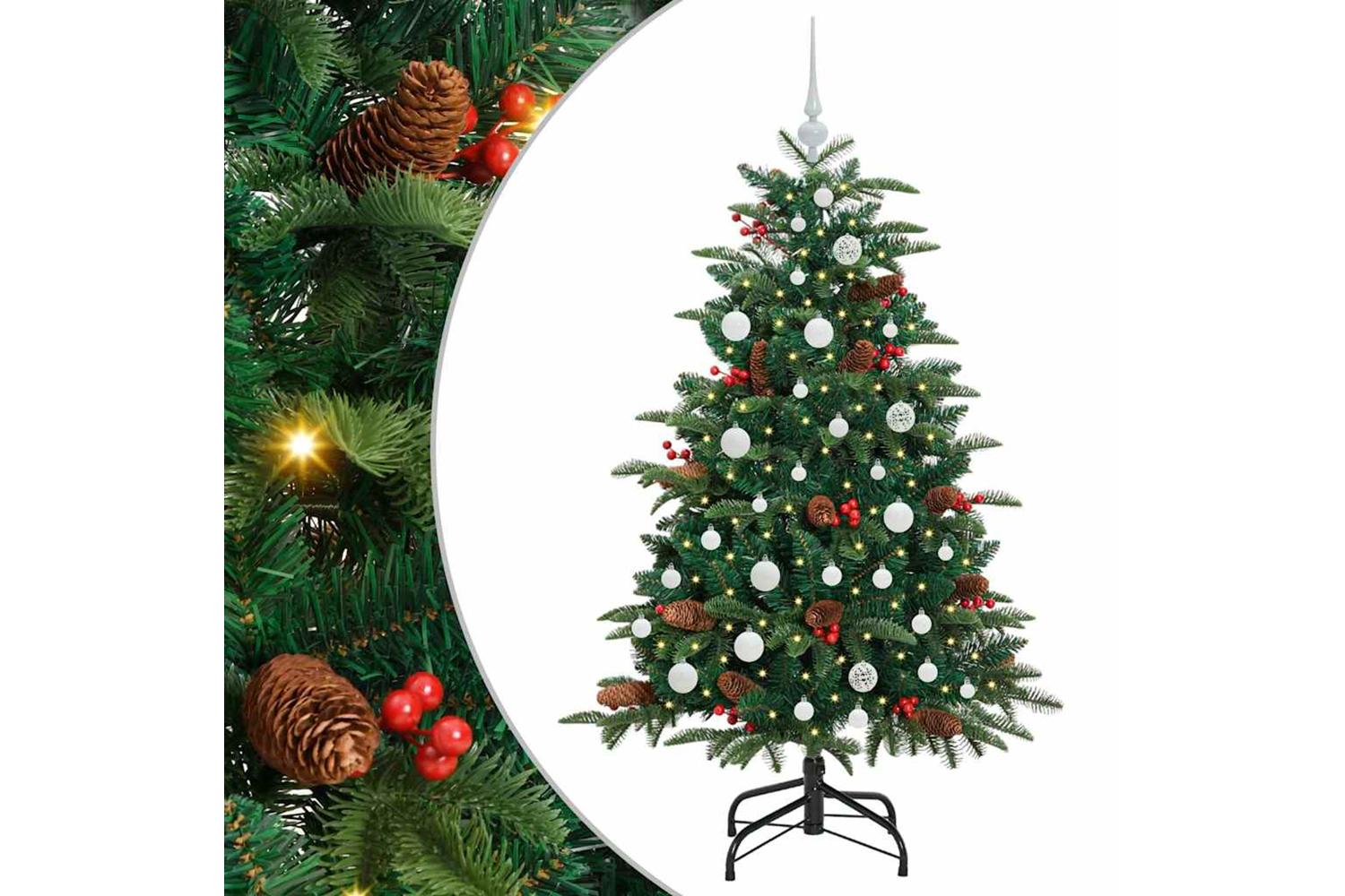 Vidaxl Artificial Christmas Tree With 150 Leds With Stand Green 150 Cm