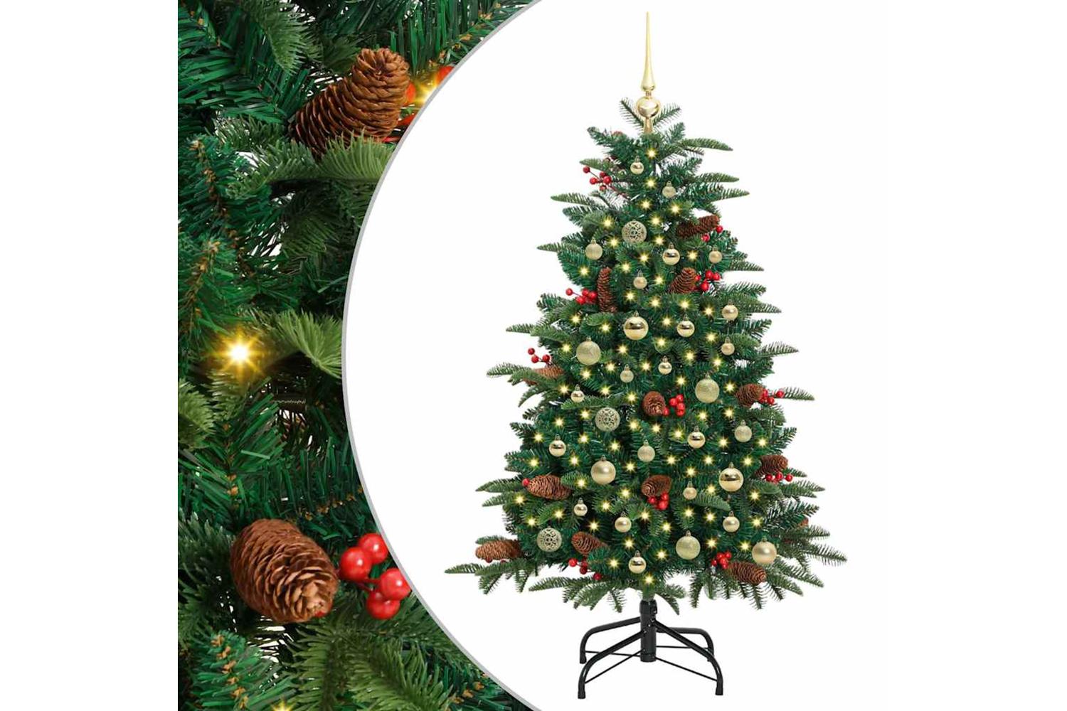Vidaxl Artificial Christmas Tree With 150 Leds With Stand Green 150 Cm