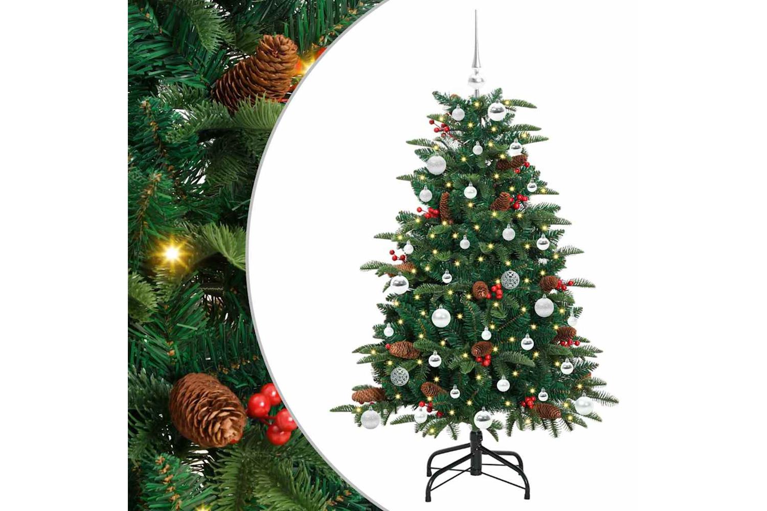Vidaxl Artificial Christmas Tree With 150 Leds With Stand Green 150 Cm