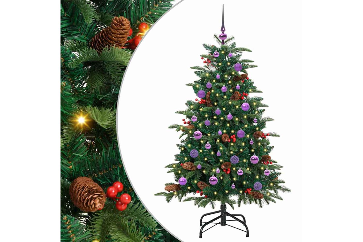 Vidaxl Artificial Christmas Tree With 150 Leds With Stand Green 150 Cm