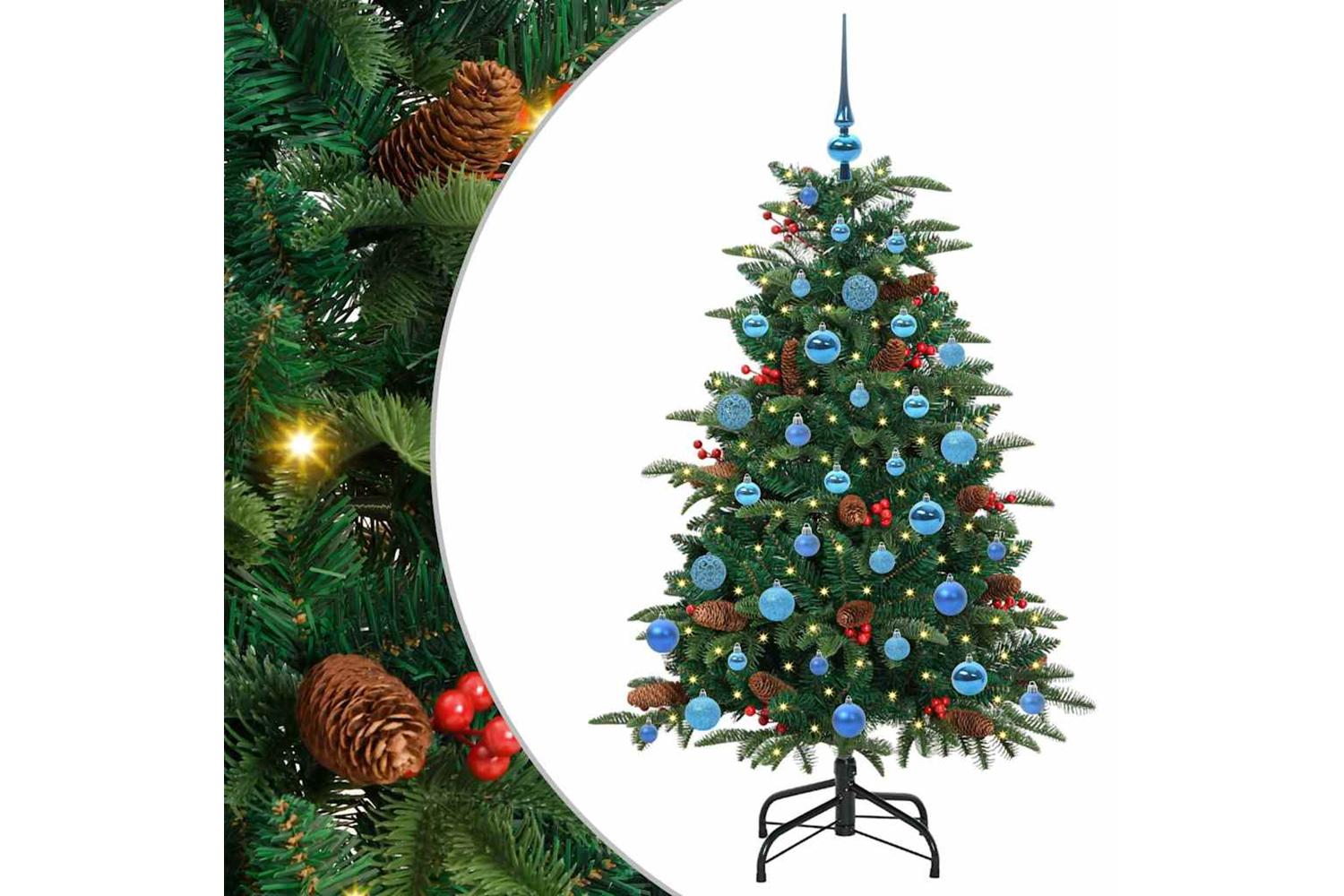 Vidaxl Artificial Christmas Tree With 150 Leds With Stand Green 150 Cm
