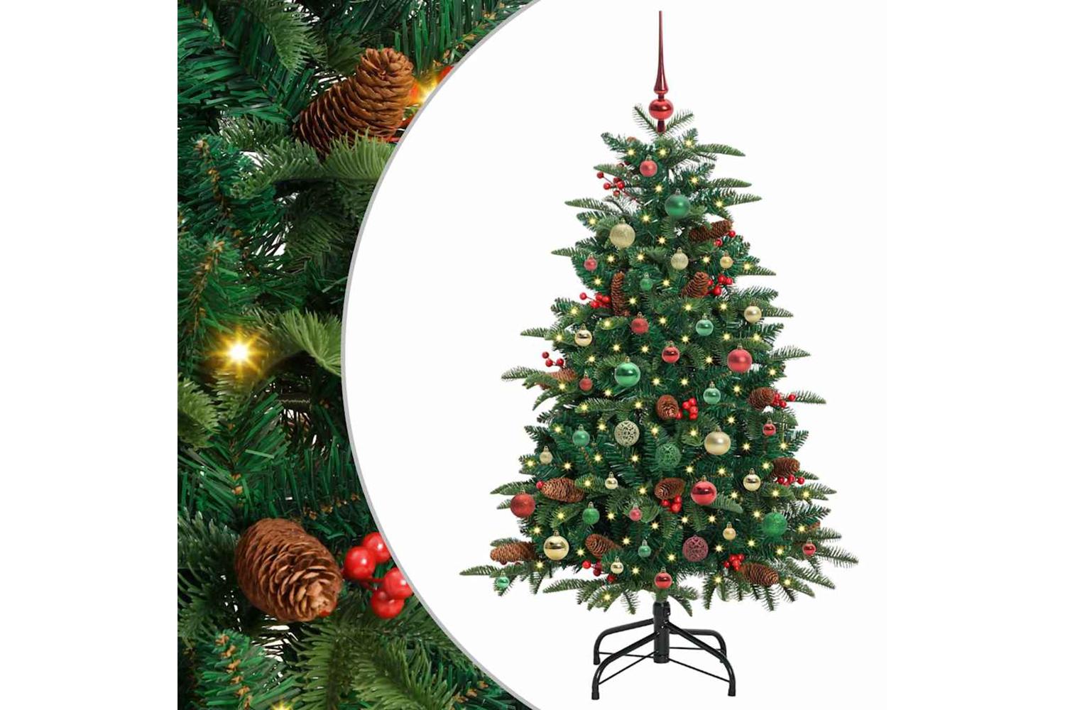 Vidaxl Artificial Christmas Tree With 150 Leds With Stand Green 150 Cm