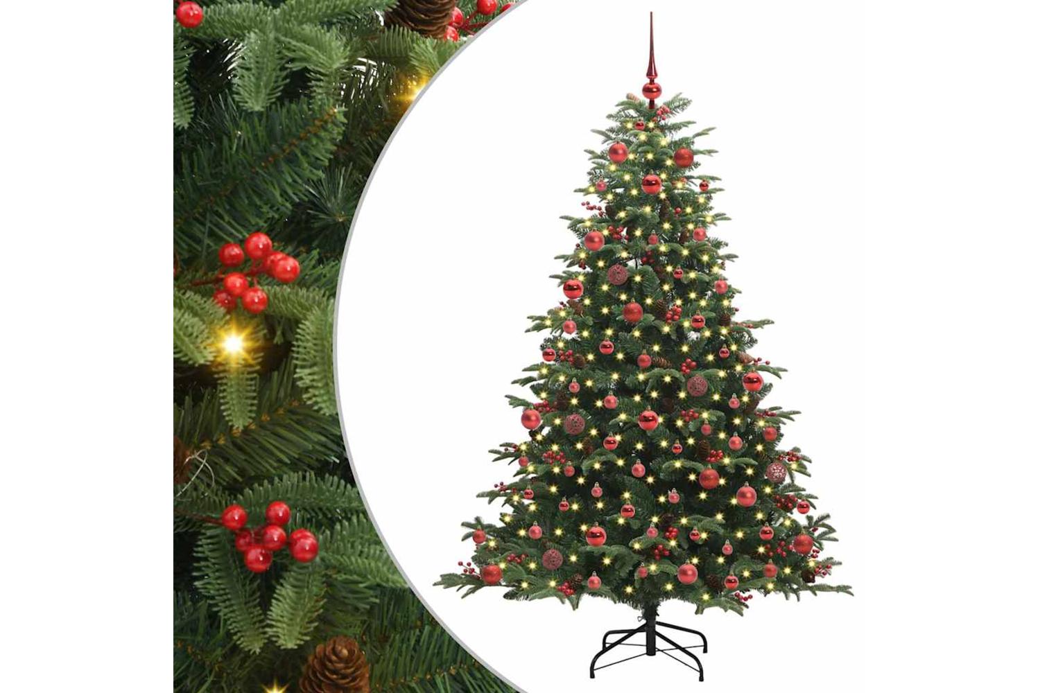 Vidaxl Artificial Christmas Tree With 300 Leds With Stand Green 180 Cm