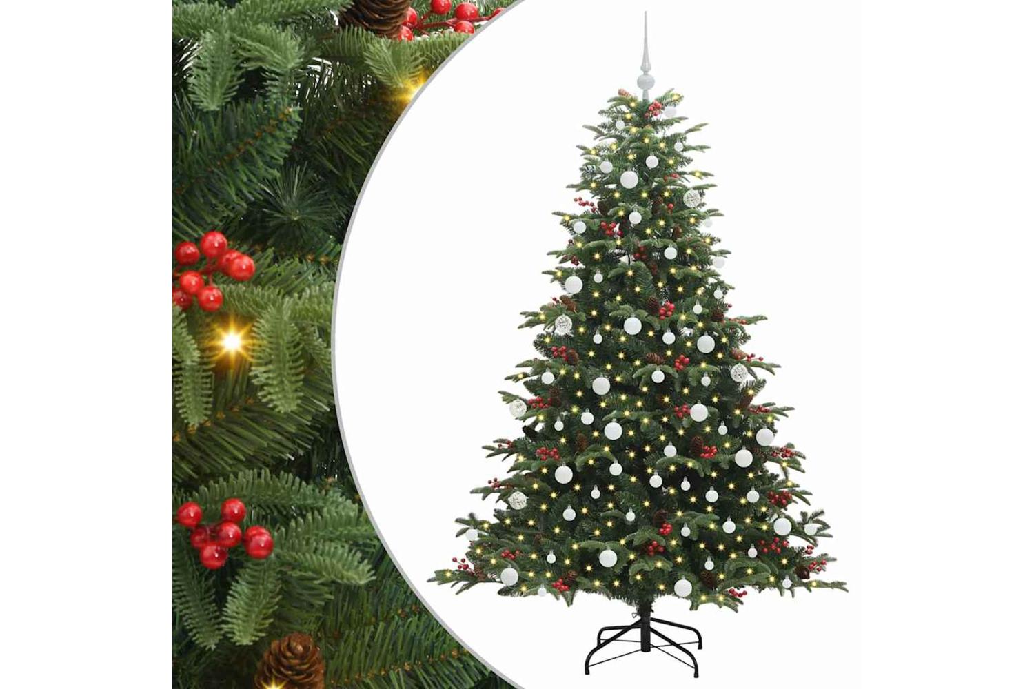 Vidaxl Artificial Christmas Tree With 300 Leds With Stand Green 180 Cm