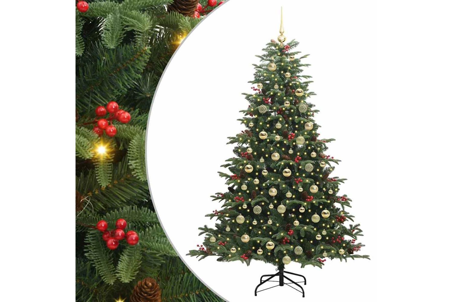 Vidaxl Artificial Christmas Tree With 300 Leds With Stand Green 180 Cm