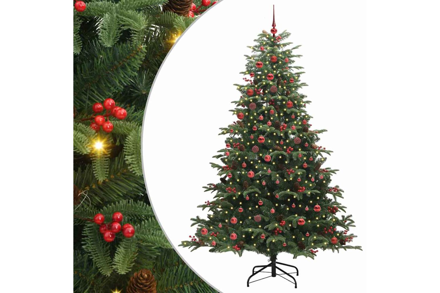 Vidaxl Artificial Christmas Tree With 300 Leds With Stand Green 210 Cm