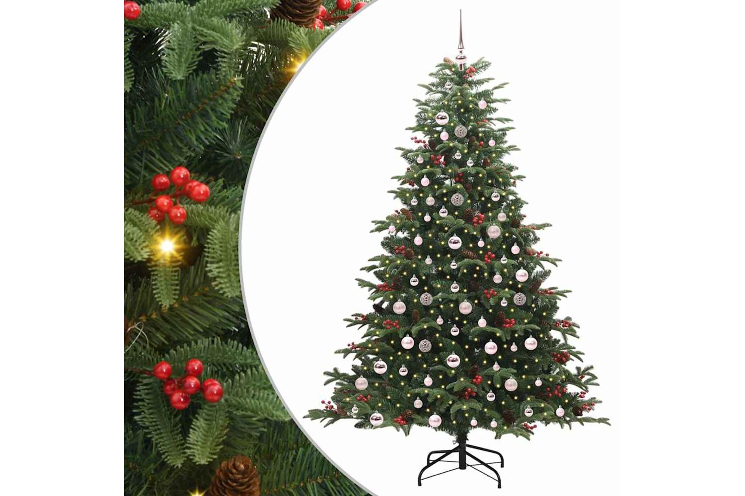 Vidaxl Artificial Christmas Tree With 300 Leds With Stand Green 210 Cm