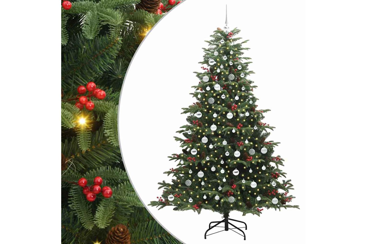 Vidaxl Artificial Christmas Tree With 300 Leds With Stand Green 210 Cm
