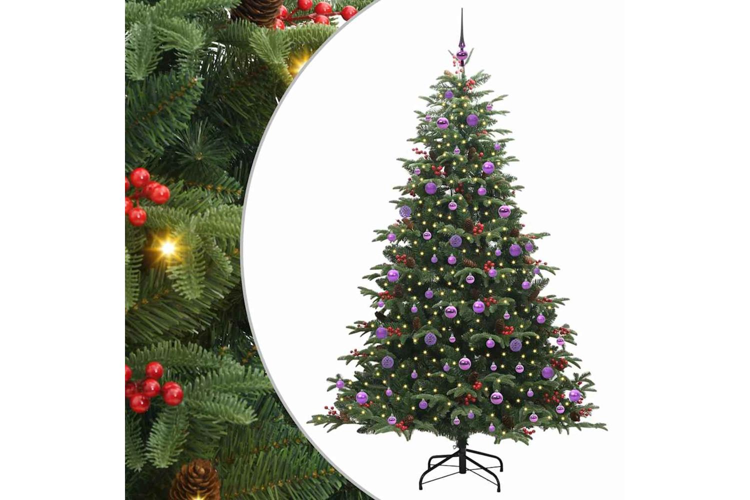 Vidaxl Artificial Christmas Tree With 300 Leds With Stand Green 210 Cm