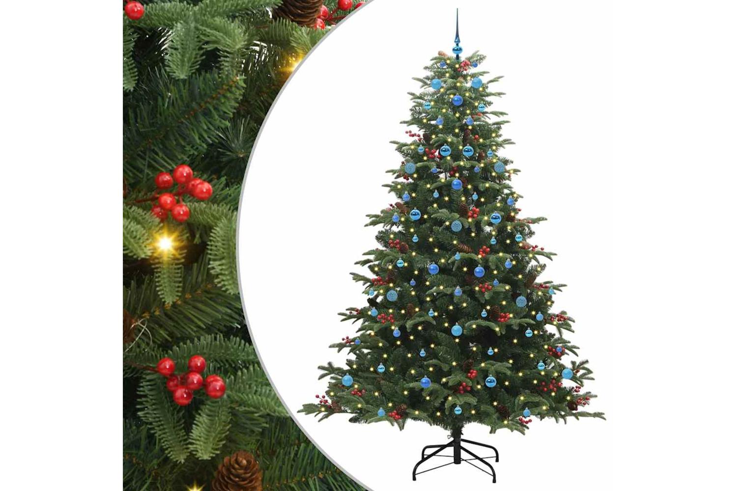 Vidaxl Artificial Christmas Tree With 300 Leds With Stand Green 240 Cm
