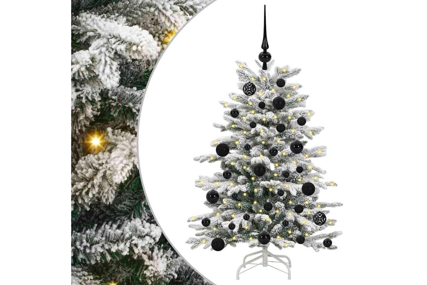 Vidaxl Artificial Hinged Christmas Tree White 120 Cm Pe And Pvc